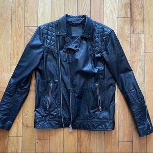 AllSaints Kushiro Leather Biker Jacket (small)